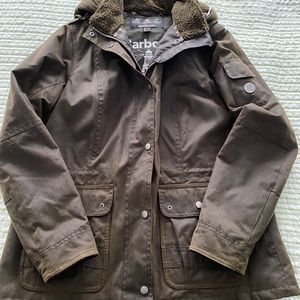 Barbour oilcloth jacket size 12